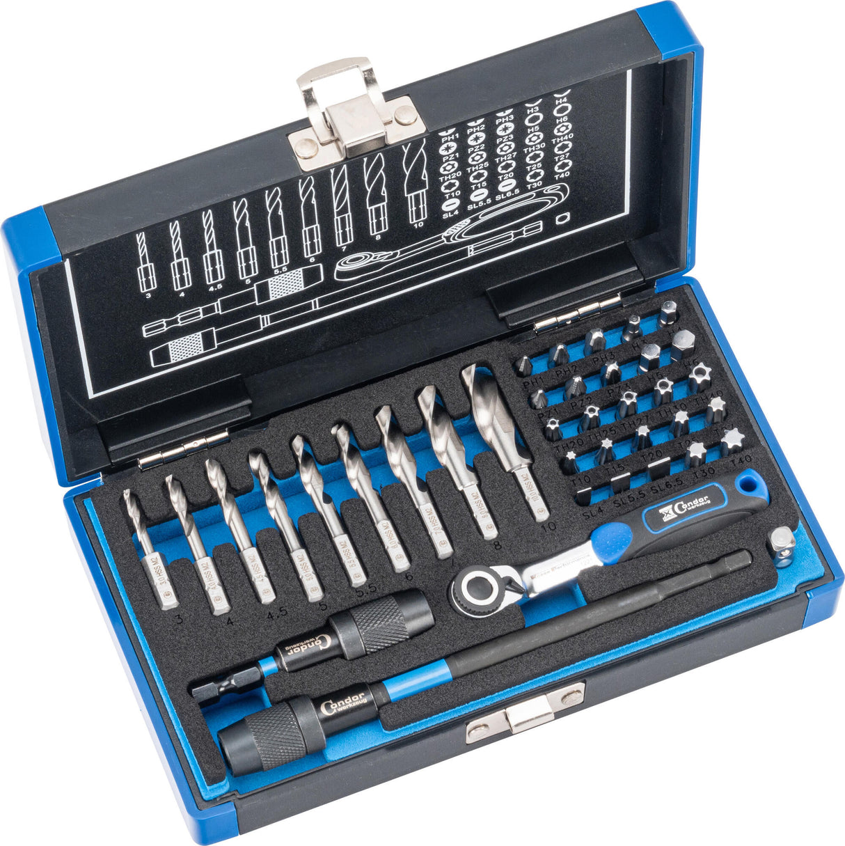 Condor Spezialbohrer-Set 39600 Spiralbohrer HSS-G 38tlg.