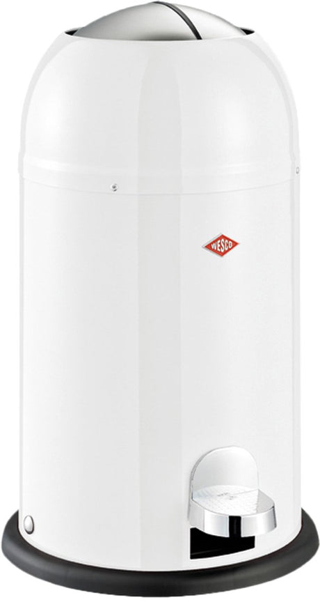 Wesco Kickmaster Junior Abfallbehälter | Treteimer | 12 Liter | Metall - Mattsand | Abfallbehälter