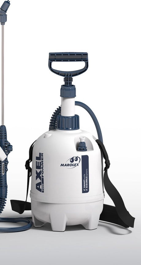Marolex Axel Alka Line 7000 Schaumsprühgerät – 7 Liter – alkalibeständig – 3 Schaumeinstellungen – inklusive Lanze und Schultergurt – Drucksprühgerät für Detaillierung und Industrie