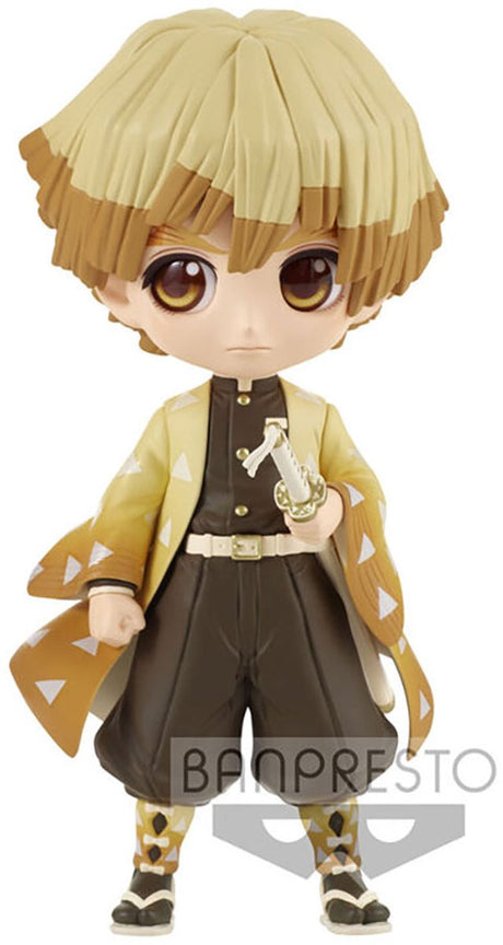 Banpresto Dämonentöter Zenitsu Agatsuma Dämon Q Posket Figur 14 cm gelb