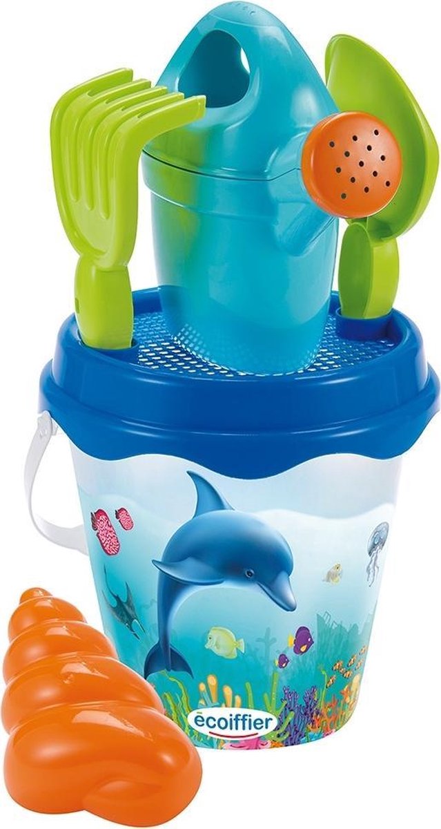 Ecoiffier Delfin-Eimer-Set mit Zubehör, 6-teilig.