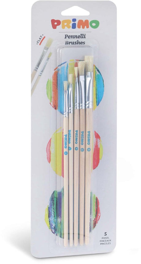 Primo bürstenset junior 22 cm Holz natur 5-teilig