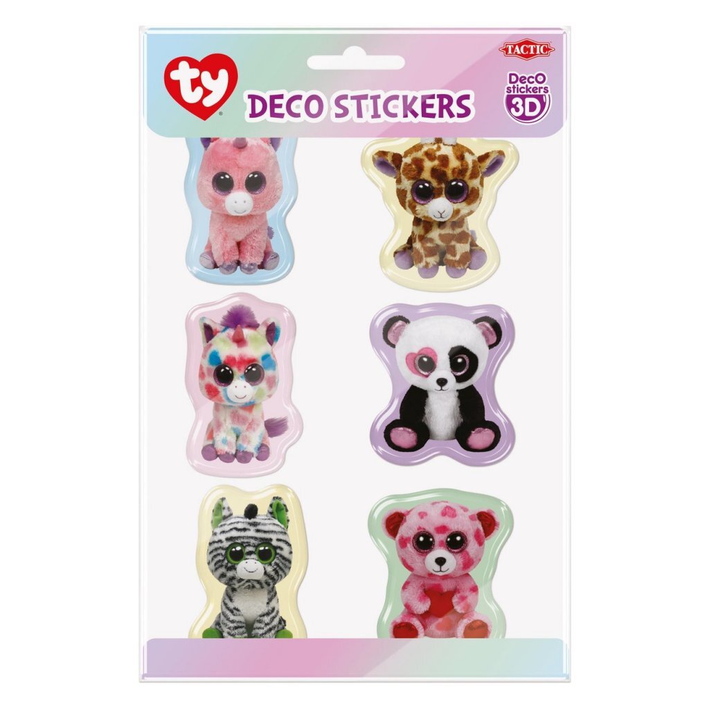 TY TY 3D Deco Stickers 6 Stuks