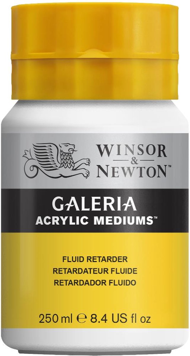 Winsor Newton 3040818 Galeria Fluid Retarder 250 ml – Acrylmedium für verzögertes Trocknen, verbessertes Mischen