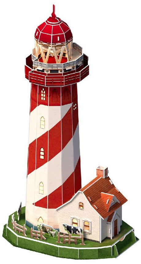 Kubisches lustiges 3D-Puzzle Leuchtturm LED, 51tlg.