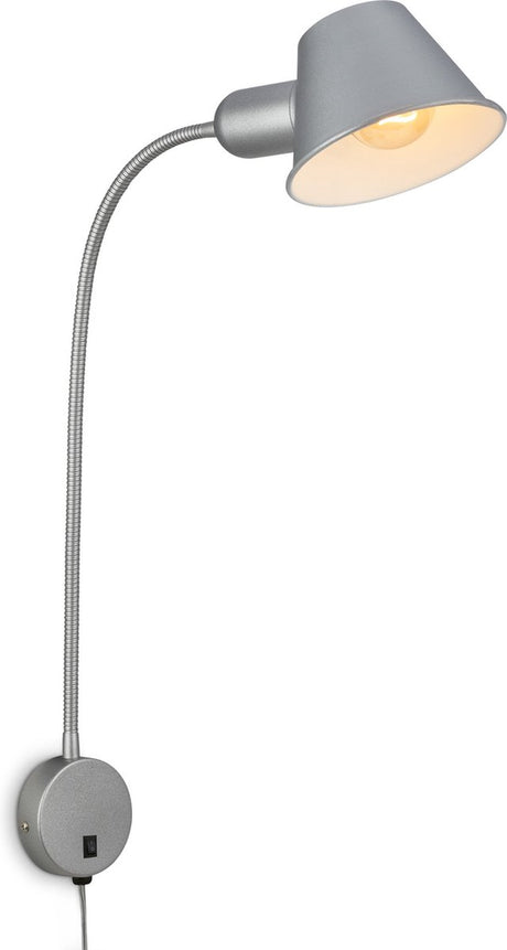 Briloner Nachttischlampe Wandlampe drehbare Leselampe exkl. 1xE27 10W Chrom Schlafzimmer