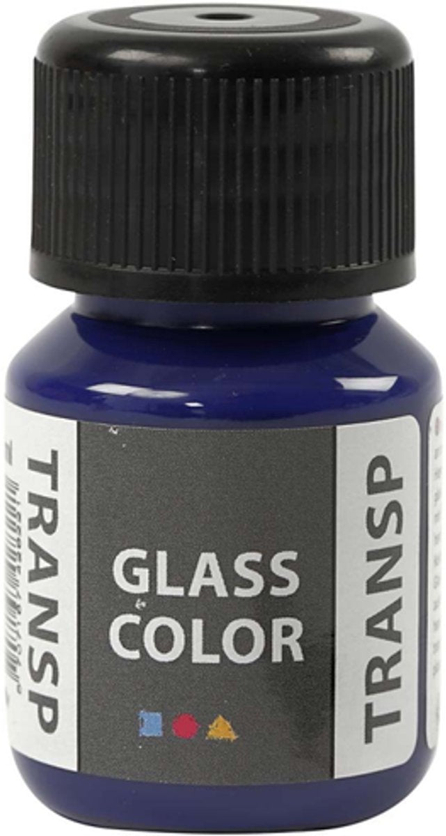 Creativ Company Glass Farbe Transparent Farbe - Briliant Blue, 30 ml