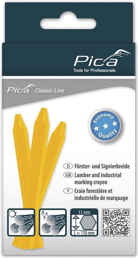Pica 591 44 Markierungskreide Öko - 11x110mm - 12 Stück - Gelb