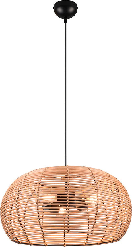 Trio inga - Hängelampe - Natur - Rattan - exkl. 3x E27 4W