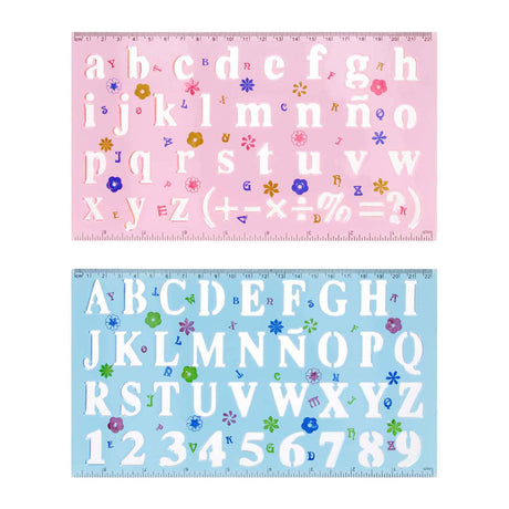 Kunststoffschild-Vorlage mit Zahlen und Buchstaben
