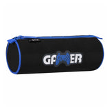 Federmäppchen Gamer rund schwarz