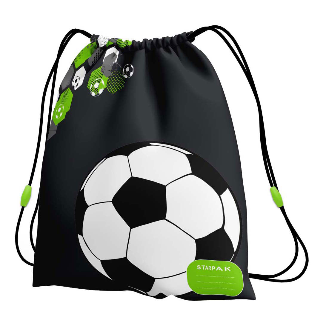 Turnbeutel Fußball mit Ball grün