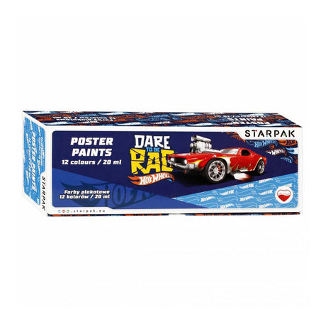 Plakatfarbe 12 Farben Hot Wheels, 20 ml