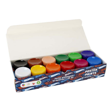 Plakatfarbe 12 Farben Hot Wheels, 20 ml