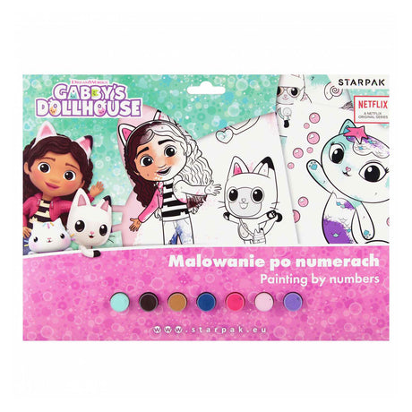 Gabbys Puppenhaus – Malen nach Zahlen – inkl. 7 Farben Farbe und Pinsel