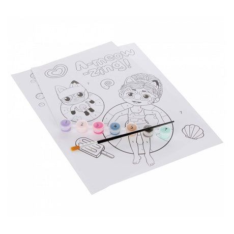 Gabbys Puppenhaus – Malen nach Zahlen – inkl. 7 Farben Farbe und Pinsel