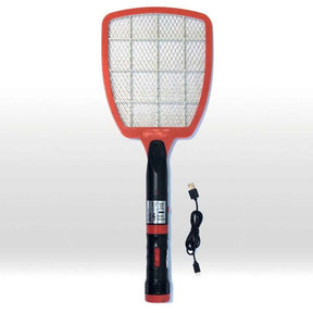 Fly Shock elektrische Fliegenklatsche wiederaufladbar mit Taschenlampe 5xLED