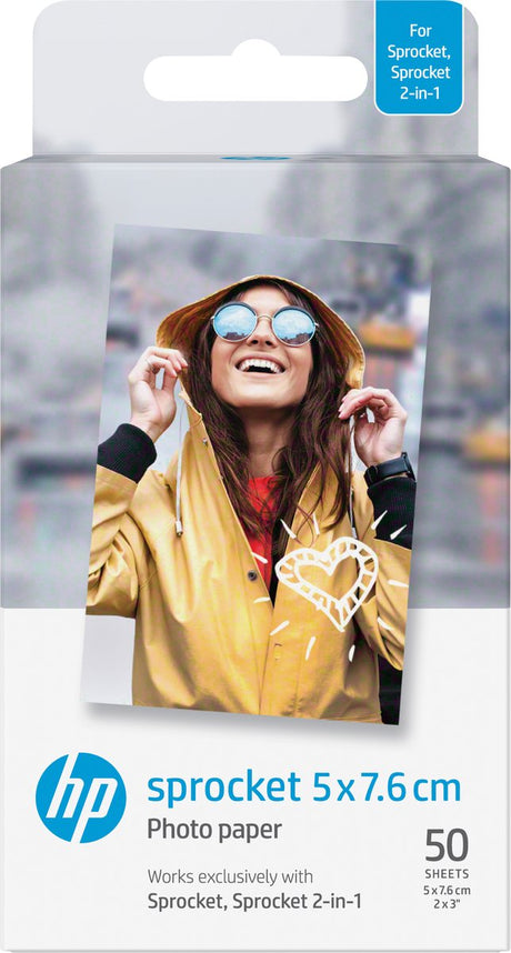 HP Kettenrad – selbstklebendes Fotopapier – 5 x 7,6 cm – 50 Blatt