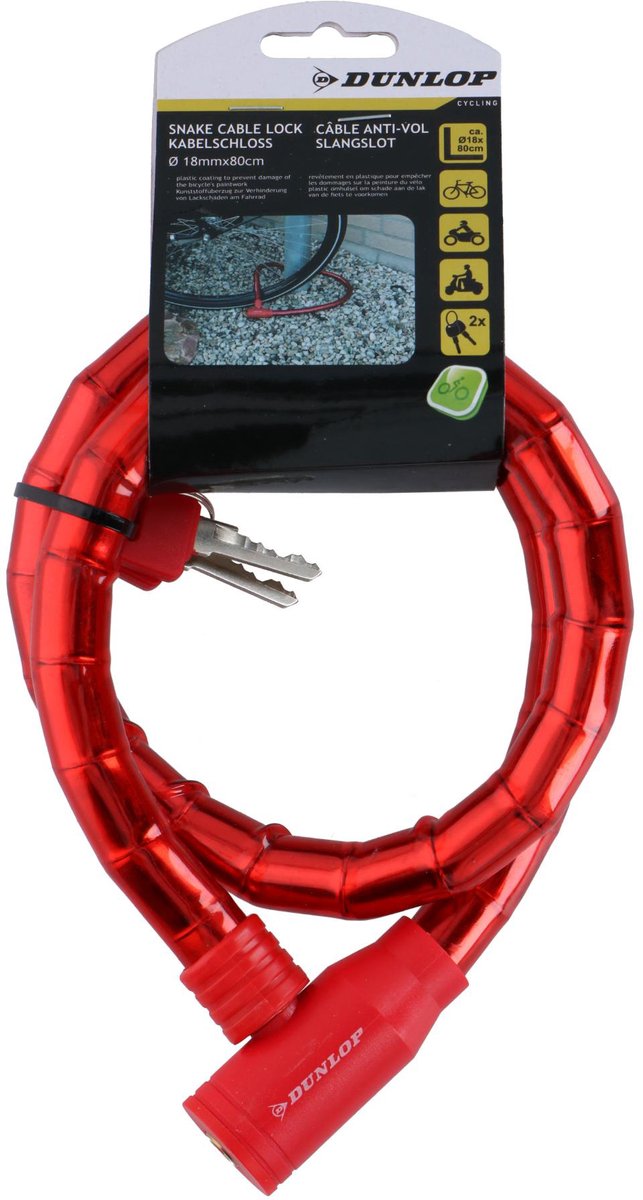 Dunlop Kabelschloss 18mm 80cm Stk