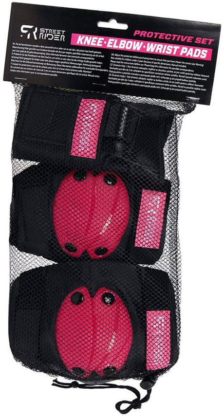 Street Rider Protective Set M - Pink, 6dlg.