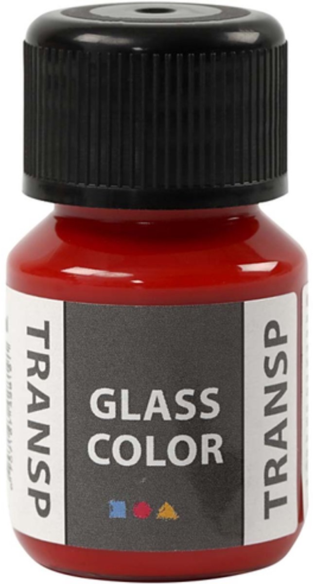 Creativ Company Glass Farbe Transparent Farbe - rot, 30 ml