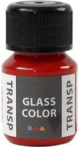 Creativ Company Glass Farbe Transparent Farbe - rot, 30 ml