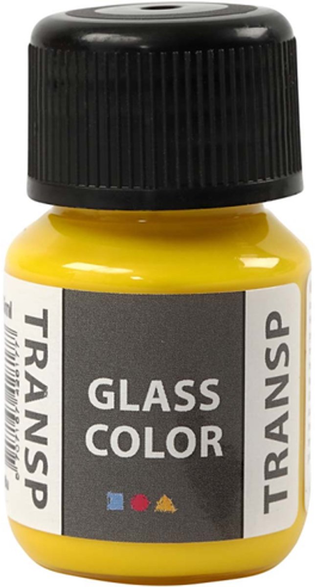 Creativ Company Glass Farbe Transparent Farbe - Citro Geel, 30 ml