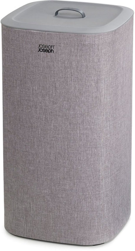 Joseph Joseph Tota Wäschekorb – 2 Fächer – Wäschesortierung – 60 Liter – Grau