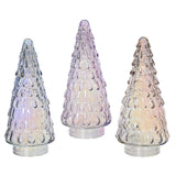 Decoris Statue Weihnachtsbaum Glas schillernd 23cm