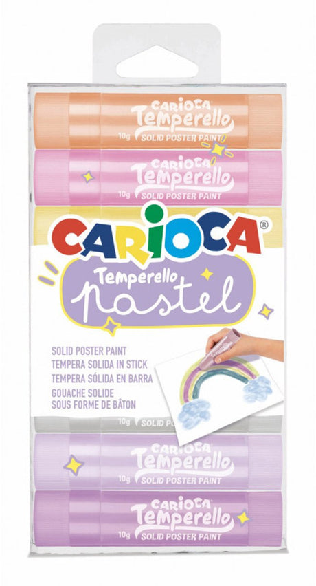 Carioca Temperello Pastell 8 Farbroller in Transportbox