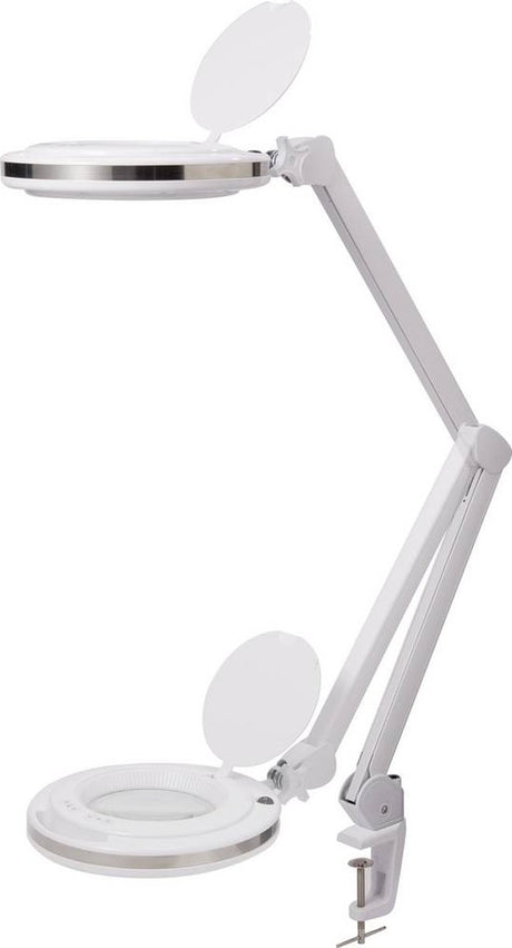 Toolcraft to-7567479 730 lm 127 mm (5 Zoll) dimmbare LED-Lupenleuchte mit Klemme 8d 3-facher Vergrößerungsfaktor = 3,0 x 12,7