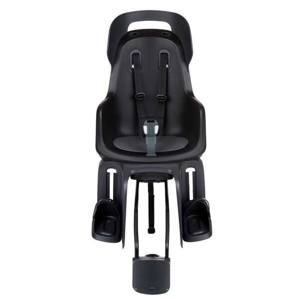 Bobike Kindersitz hinter Go Maxi RS mit Rahmenmontage (FF) und Schlafposition – Urban Black