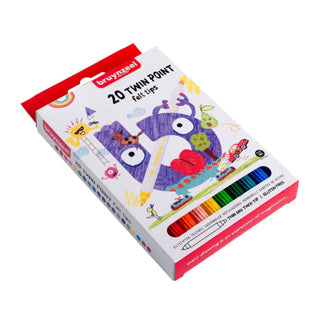 Dubbelpunters viltstiften bruynzeel 20 stuks | 3 stuks
