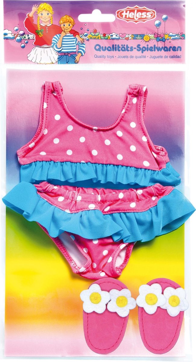 Heless Puppenbikini mit Hausschuhen, 35-45 cm
