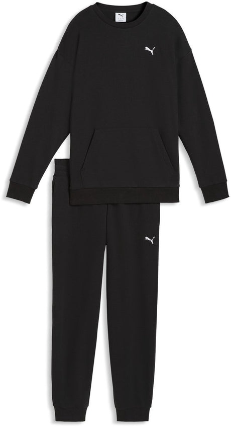 Puma Relaxed Sweat Suit Tr Cl Damen-Trainingsanzug – Schwarz