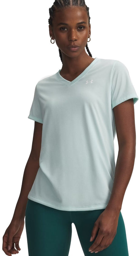 Under Armour Tech SSV – Solid-Grn Damen-Sportshirt – Refresh Mint – Weiß