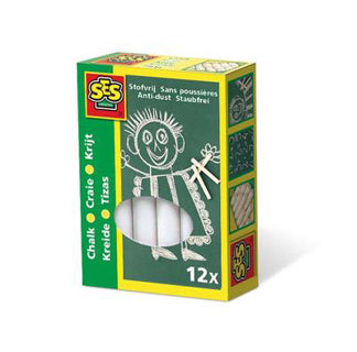 Ses Tafelkreide weiß ã˜10mm Packung mit 12 Stück