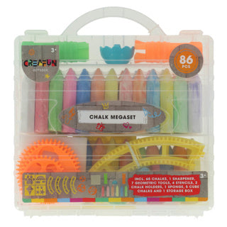 Creafun outdoor stoepkrijt mega set 86-delig
