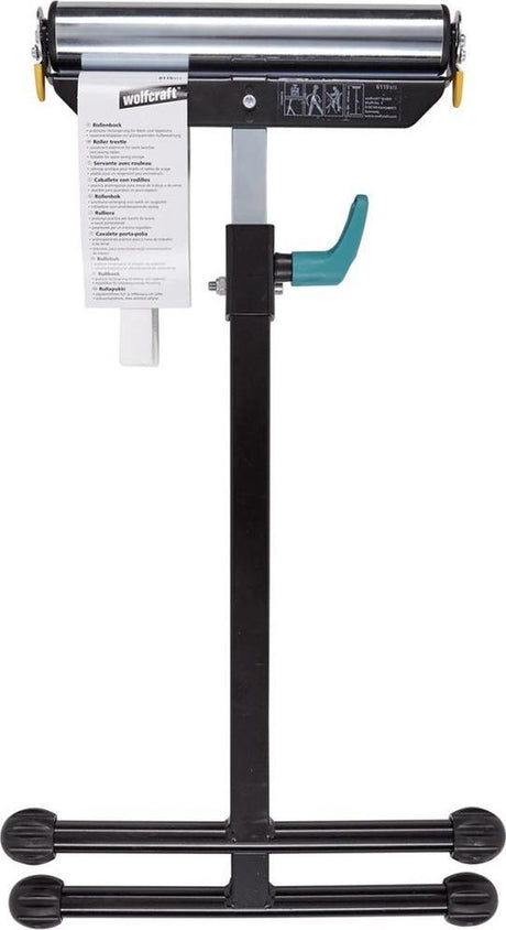 Wolfcraft - Klappbarer Sägebock - Bock - Kappsägenbasis - 50 kg 63-100 cm - Universal-Rollenständer - 10 Jahre Garantie - 6102300
