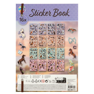 Kreatives Bastelgruppen-Stickerbuch mit Pferden – über 900 Stück.