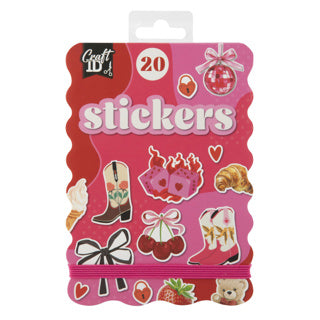 Stickerboek 20 vellen, 11x18 cm | 4 stuks