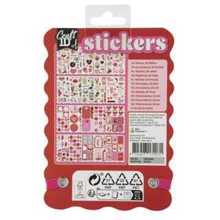 Stickerboek 20 vellen, 11x18 cm | 4 stuks