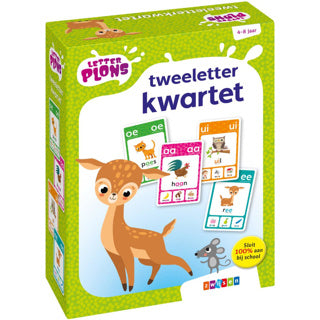 Zwijsen-Letterplon-Quartett mit zwei Buchstaben