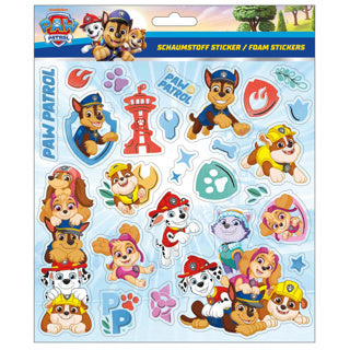 Undercover foam stickers met glittereffect paw patrol | 6 stuks
