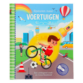 Suche nach Fahrzeugen + Taschenlampe aus Pappe