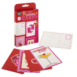 A6 kaarten 30 stuks rood, 10,5x14,8 cm | 4 stuks