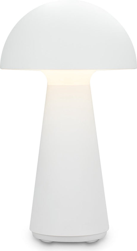 Briloner - fungo - LED Akku-Tischleuchte, stufenlos dimmbar, Touch, mobiles Licht, LED-Tischleuchte Outdoor, LED-Tischleuchte kabellos, mattweiß