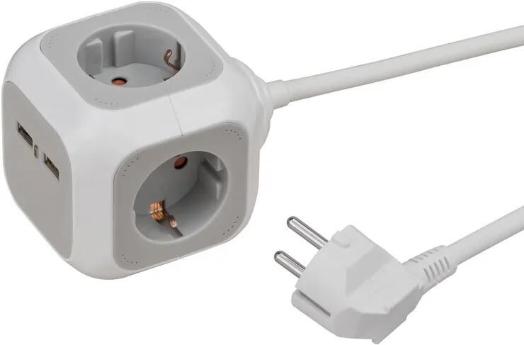 Brennenstuhl Alea-Power 2xusb-Charger + Plug 4-fach