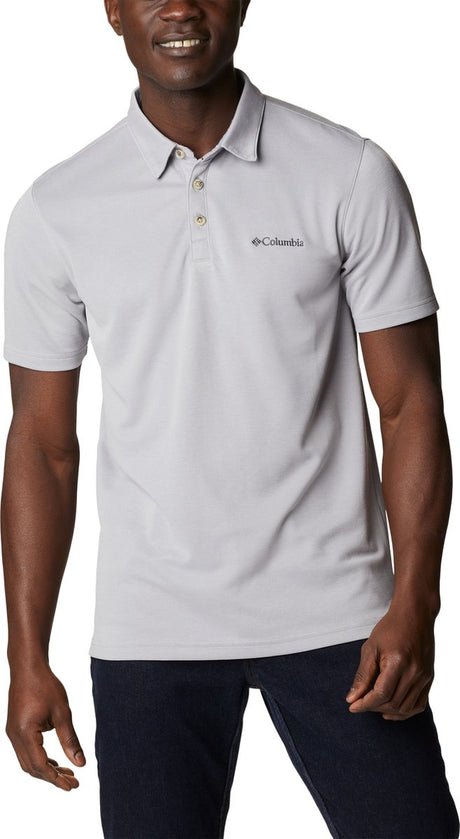Columbia Nelson Point™ Polo-Herren-Outdoor-Shirt – Grau