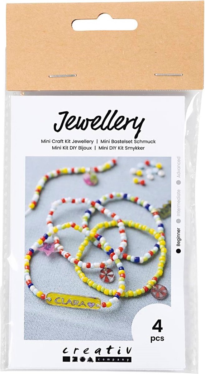 Creativ Company Mini Hobbyset Schmuck Schrumpf Filmarmbänder Gelb gelb